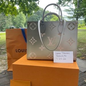Louis Vuitton On The Go MM Kahki